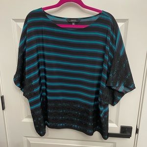 IM NYC Dolman sleeve blouse with lace trim